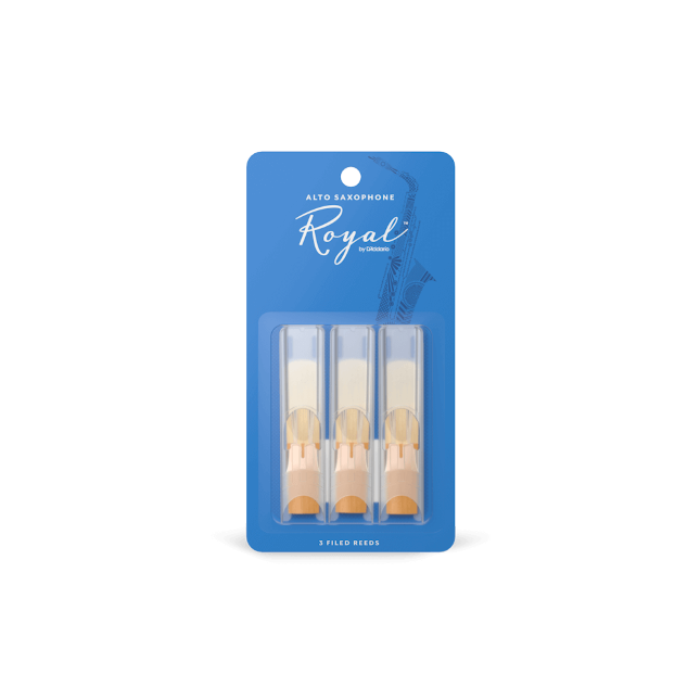 Rico Royal by D'Addario Alto Sax Reeds, Strength 1.5, 3-pack