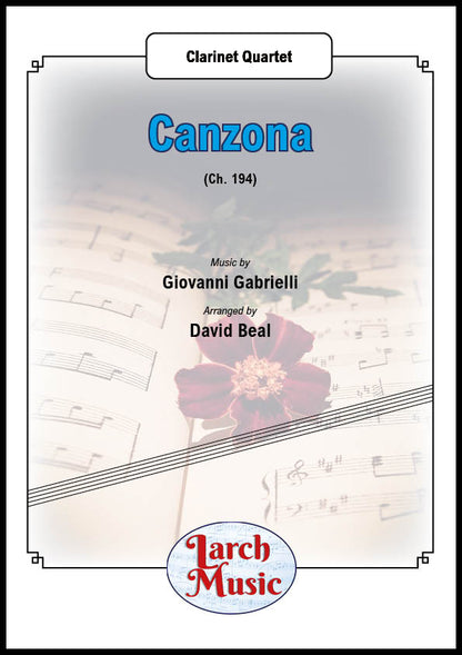 Canzona (Ch. 194) - Clarinet Quartet - LM471