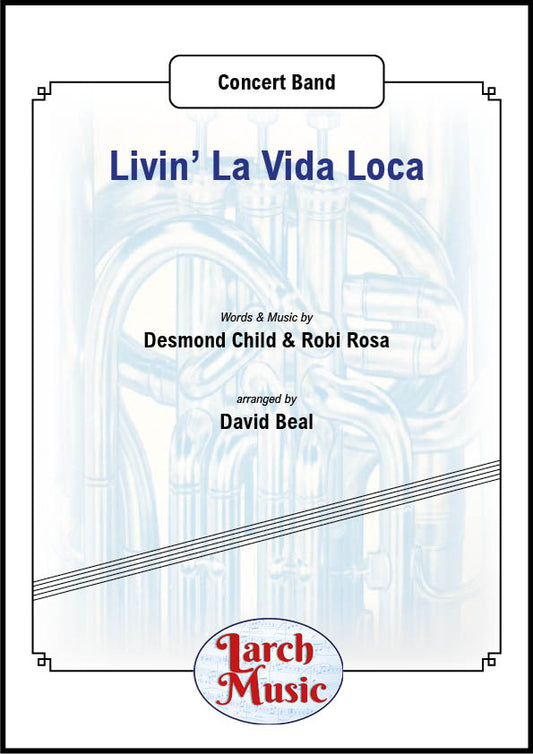 Livin' La Vida Loca - Concert Band Sheet Music Full Score & Parts - LMAM017