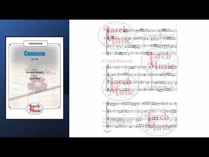 Canzona (Ch. 194) - Clarinet Quartet - LM471