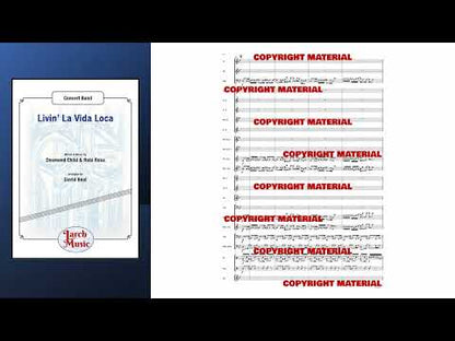 Livin' La Vida Loca - Concert Band Sheet Music Full Score & Parts - LMAM017