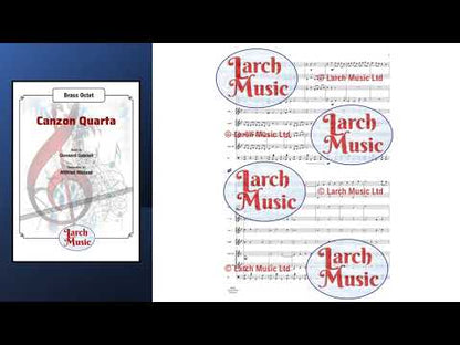 Canzon Quarta - Brass Octet Sheet Music Full Score and Parts - LM339